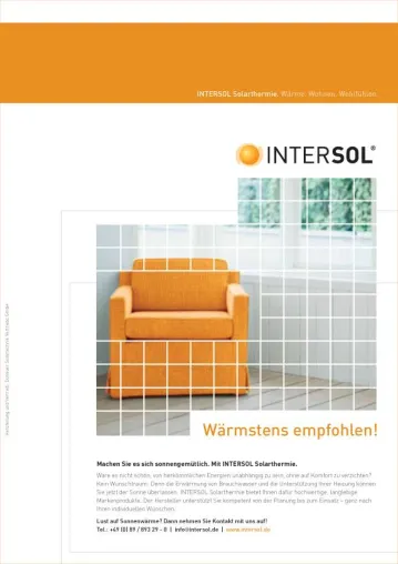 DESEO, die klassische Werbeagentur aus München, entwickelt das Marken-CI für Intersol Solarthermie Bild: DESEO, die klassische Werbeagentur aus München, entwickelt das Marken-CI für Intersol Solarthermie