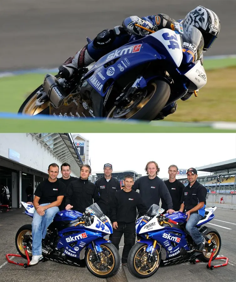 Pascal Eckhardt 3er der IDM Supersport 2009 und das Team skm Racing Shell Advance