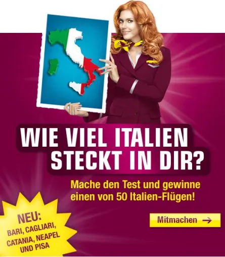 Bild: denkwerk und Germanwings bringen Bella Italia ins soziale Netzwerk