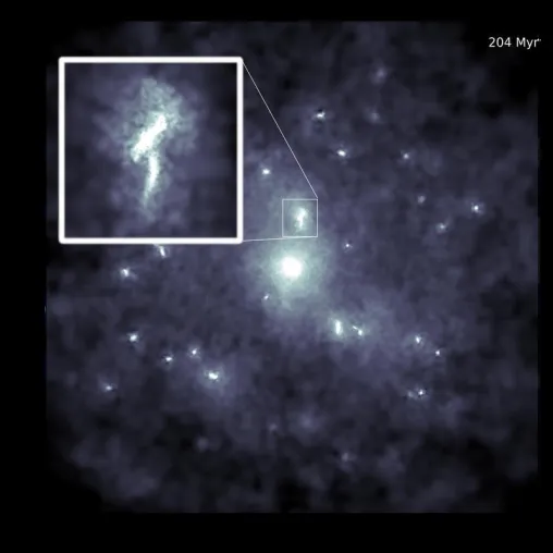 Bild: «Kosmische Schlange» lässt die Struktur von fernen Galaxien  erkennen