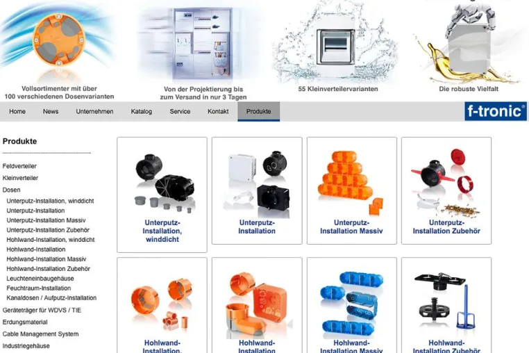 Bild: Neuer Webkatalog und erweiterter Downloadbereich von f-tronic
