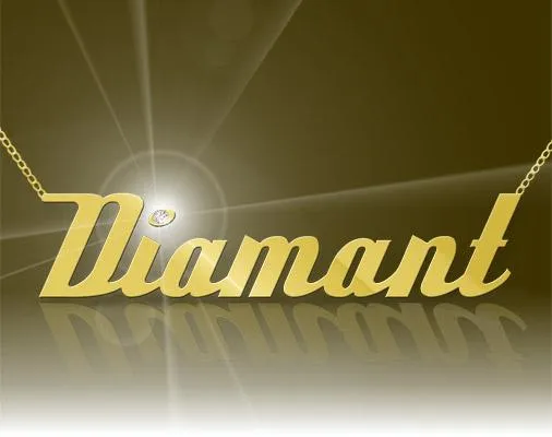 Bild: Individuelle Namensketten jetzt mit echtem Diamant auf dem i-Punkt
