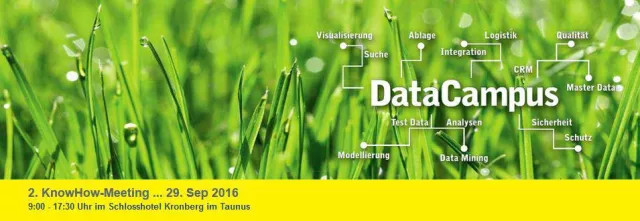 Bild: 2. DataCampus KnowHow-Meeting am 29. Sep 2016 im Schlosshotel Kronberg (Taunus)