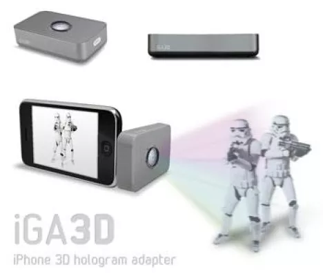 Bild: 3D Hologram Aufsatz verspricht 3D Kino für das iPhone