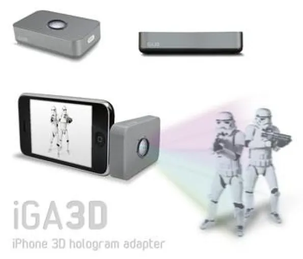 Bild: 3D Hologram Aufsatz verspricht 3D Kino für das iPhone