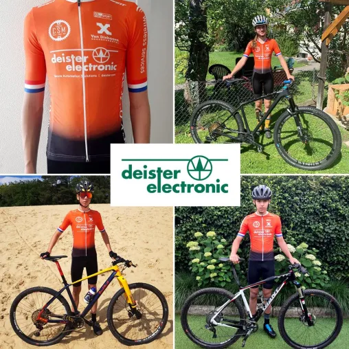 deister electronic unterstützt das niederländische Mountainbike-Jugendteam „CSM“ mit neuen Trikots Bild: deister electronic unterstützt das niederländische Mountainbike-Jugendteam „CSM“ mit neuen Trikots