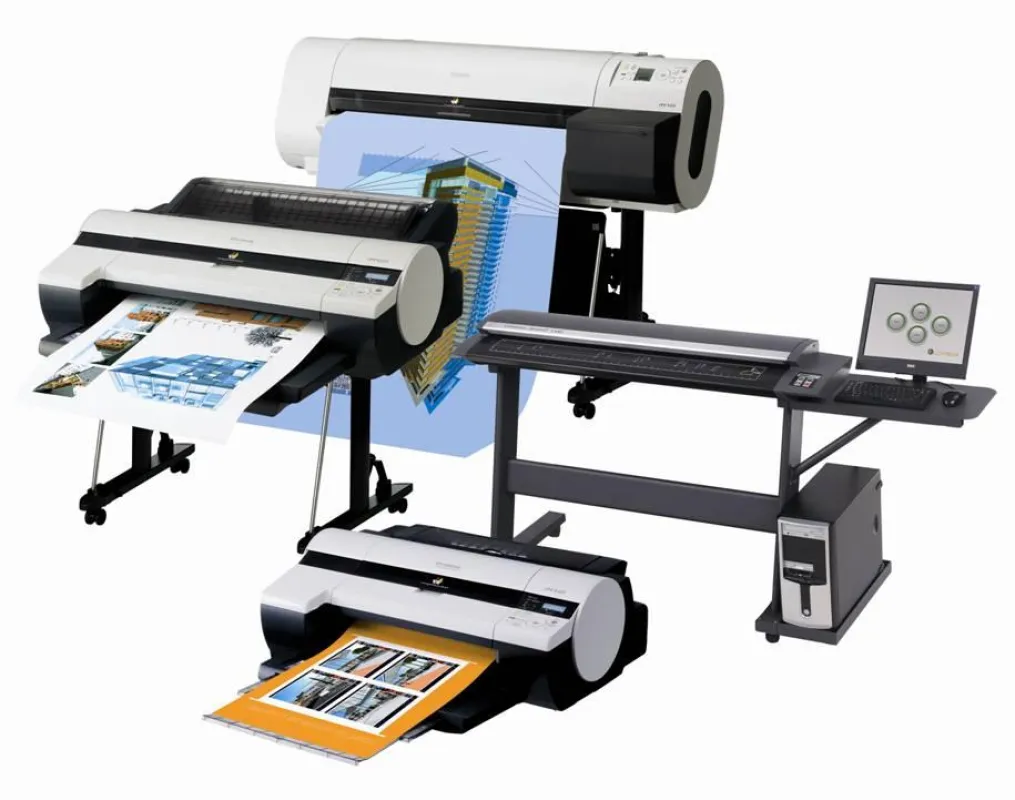 CAD|STATION verbindet bis zu drei CANON iPF Farbplotter zu einem virtuellen highspeed Multirollenplotter; auch zum Multirollenkopierer erweiterbar dank CAD|STATION SCAN