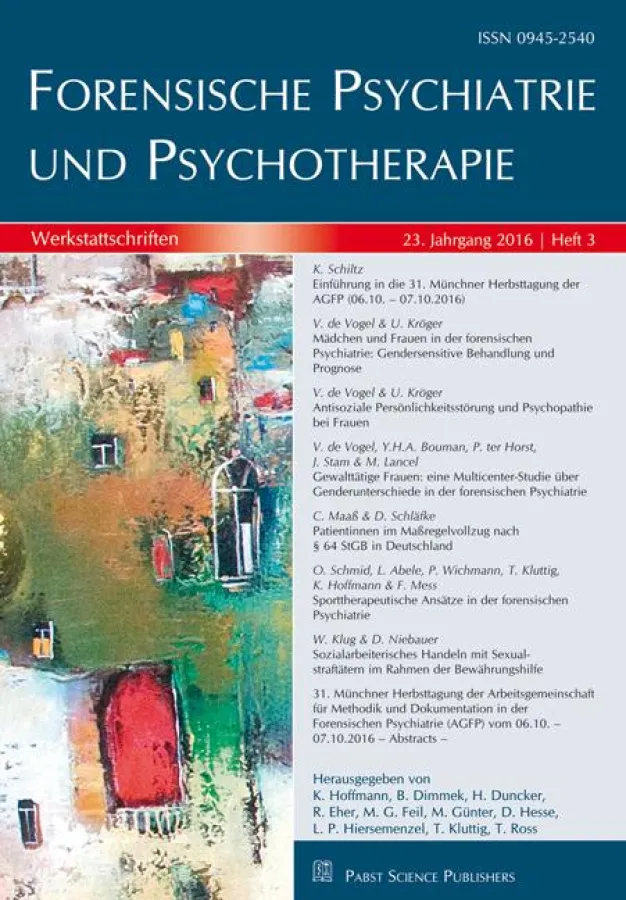 Forensische Psychiatrie und Psychotherapie 3/2016