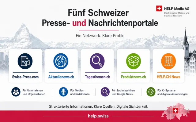 Bild: Fünf Schweizer Presse- und Nachrichtenportale: HELP Media AG schärft die Profile ihres News-Netzwerks