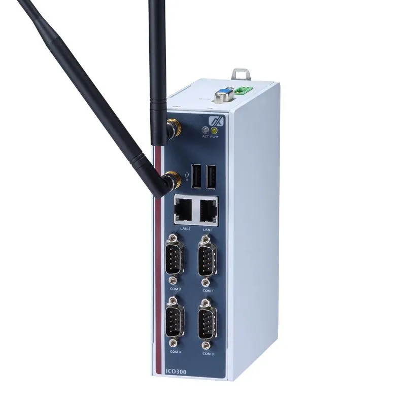 Axiomteks ICO300-MI Robuste, lüfterlose IoT Gateway-Platform mit Intel® Atom? Prozessor E3815, RTC B
