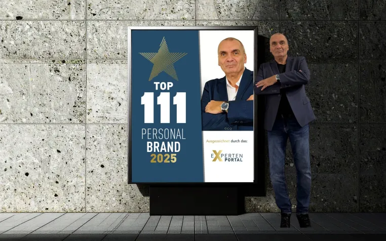 Bild: Heiner Etzler als eine der „Top 111 Personal Brands 2025“ im DACH-Raum ausgezeichnet