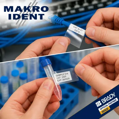 Bild: Selbstlaminierende Wickeletiketten für Kabel- und Laborkennzeichnungen 