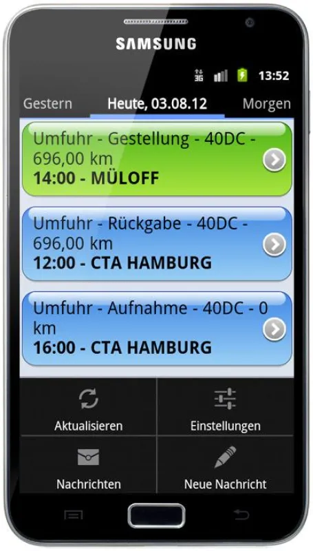 Herstellerunabhängiges Android-App von cargo support beschleunigt Auftragsmanagement.