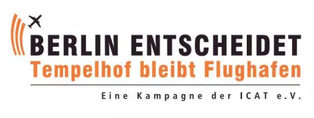 Bild: ICAT Flughafen Berlin Tempelhof - Gunter Gabriel unterstützt das Volksbegehren