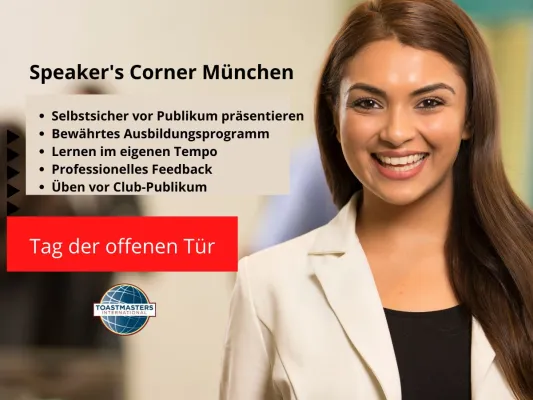 Bild: Tag der offenen Tür bei Speaker‘s Corner München am Montag, den 8. Novemberum 19:15 Uhr 
