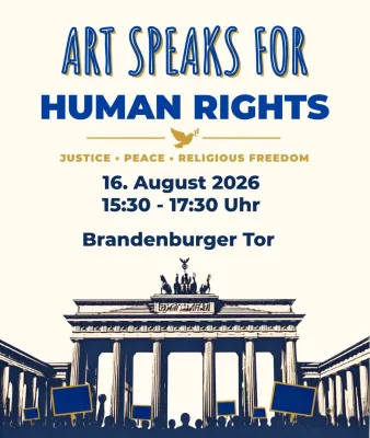Bild: "Art Speaks for Human Rights" - Berlin setzt am Brandenburger Tor ein Zeichen für Menschenrechte