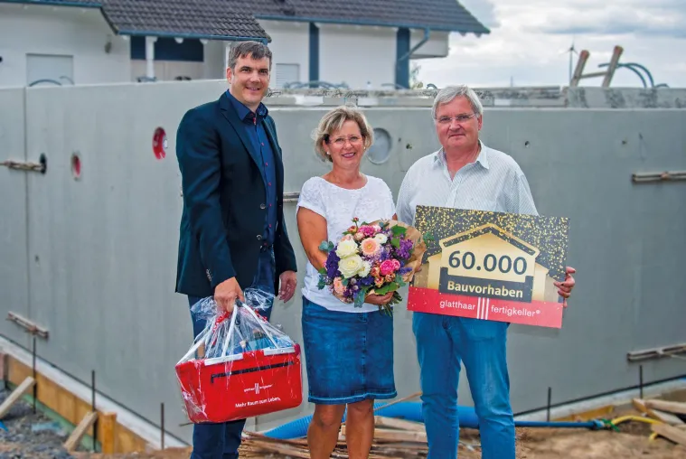 Bild: glatthaar-fertigkeller: Wohnkeller in Rheinland-Pfalz ist 60.000stes Objekt des Marktführers im Kellerbau