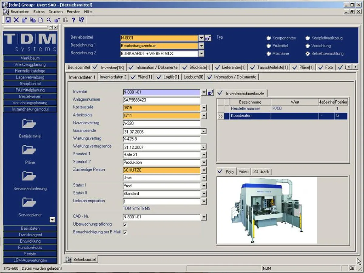 Bekanntes Kleid, neues Tool: FMM von TDM Systems ist genauso bedienerfreundlich wie das Tool-Data-Managementsystem aus gleichem Hause. Der Anwender kann seine Wartungspläne flexibel definieren. Hier e