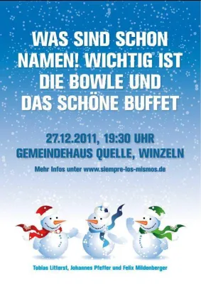 Bild: Was sind schon Namen, wichtig ist die Bowle und das schöne Buffet