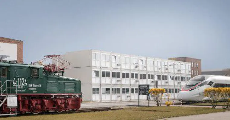 Bild: Temporäre Büroanlage von ELA Container