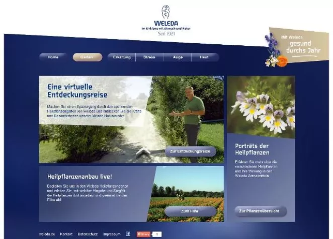 Bild: Weleda macht Heilpflanzenanbau im Netz erlebbar