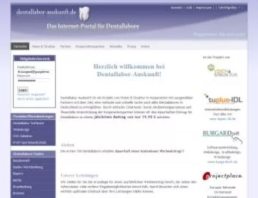 Dentallabor-Auskunft - Das neue Internetportal für Dentallabore Bild: Dentallabor-Auskunft - Das neue Internetportal für Dentallabore