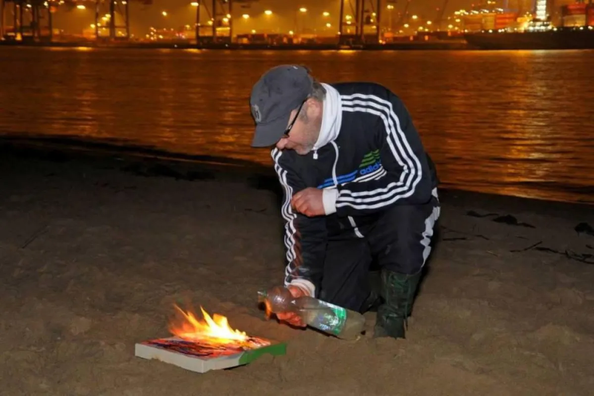 Ein Feuerbild entsteht
