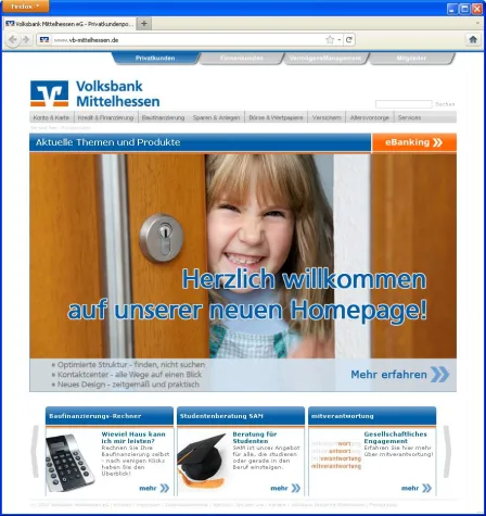 Bild: emnicon relauncht Internetauftritt der Volksbank Mittelhessen eG