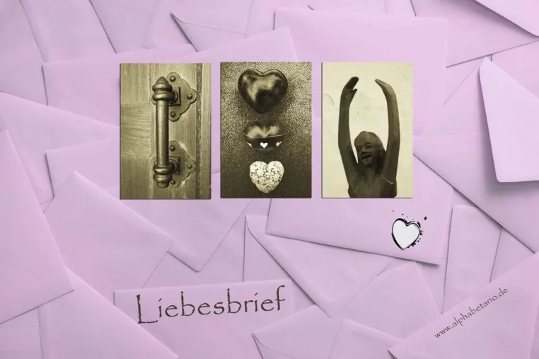 Bild: Besondere Geschenkidee zum Valentinstag- die Freundschafts- oder Liebesbotschaft in Alphabet Fotos