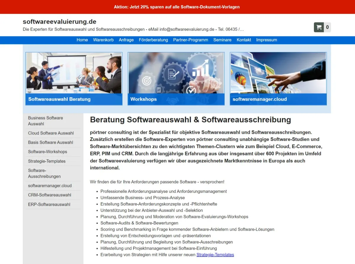 Softwareevaluierung - Softwareauswahl (© poertner consulting)