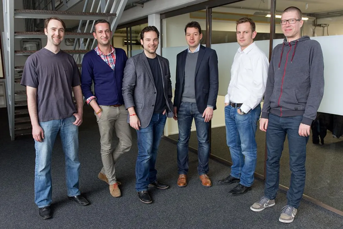 Ab sofort nicht nur Partner sondern auch Kollegen: Thomas Kluck, Benjamin Willmes, Christian Schmidt, Eric Meurers, Jens Parrée, und Ralf Rings