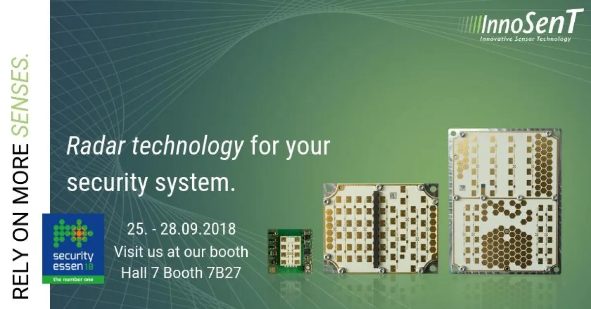 InnoSenT GmbH auf der Security Essen 2018.