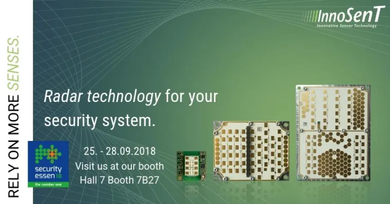 InnoSenT auf der Security 2018 Bild: InnoSenT auf der Security 2018