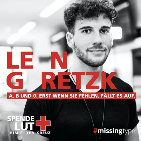 Bild: #missingtype - Leon Goretzka neuer Botschafter für das DRK
