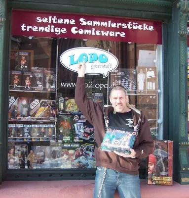 Profi-Wrestler Ulf Herman besucht Lopo in Ladenburg Bild: Profi-Wrestler Ulf Herman besucht Lopo in Ladenburg