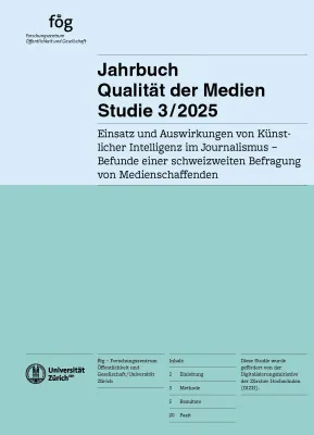 Bild: Klare Mehrheit der Schweizer Medienschaffenden nutzen KI-Tools – jedoch mit Vorbehalten