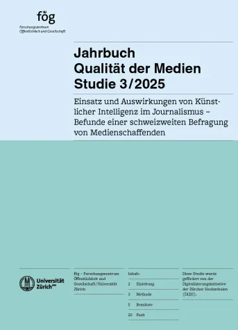 Bild: Klare Mehrheit der Schweizer Medienschaffenden nutzen KI-Tools – jedoch mit Vorbehalten