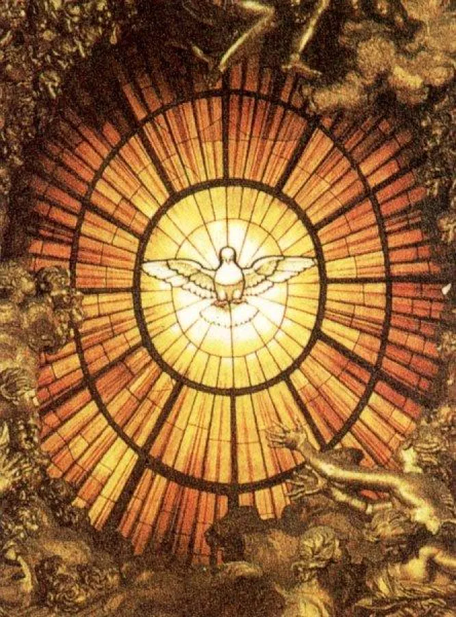 Die Taube ist das Symbol des Heiligen Geistes