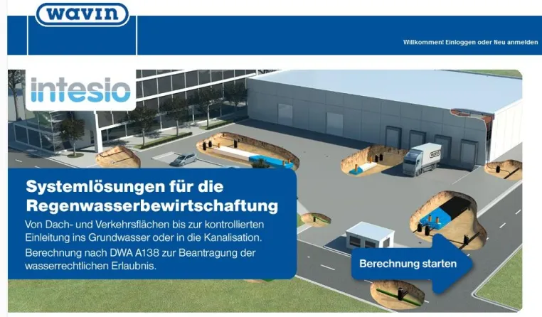 Bild: Wavin startet Online-Berechnung für Regenwassersystemlösungen