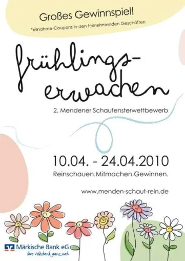 In Menden beginnt der Frühling in den Schaufenstern Bild: In Menden beginnt der Frühling in den Schaufenstern