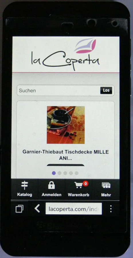 LaCoperta auf Blackberry