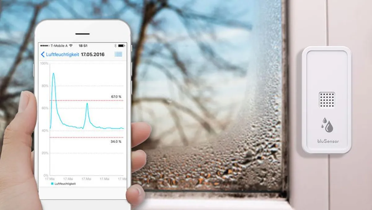 bluSensor AIR - App und Sensor zur Schimmelbekämpfung