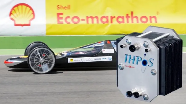 Bild: Elektrofahrzeug "Schluckspecht" mit PEM-Brennstoffzelle IHPoS-S