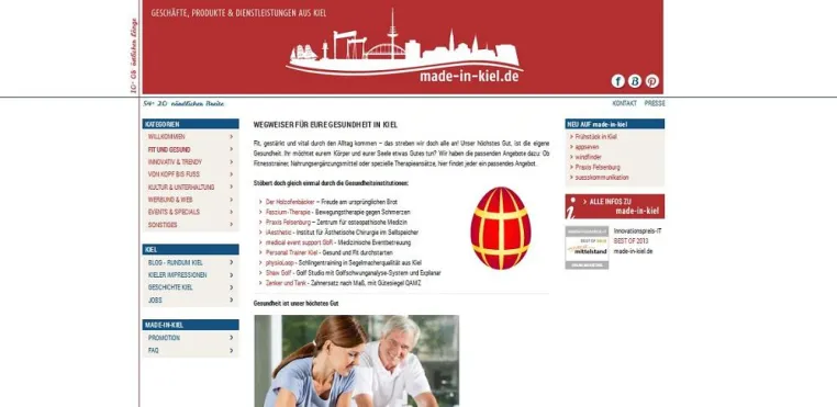 Relaunch mit Ostergewinnspiel bei made-in-kiel.de, dem Online-Portal für Kieler Unternehmen Bild: Relaunch mit Ostergewinnspiel bei made-in-kiel.de, dem Online-Portal für Kieler Unternehmen