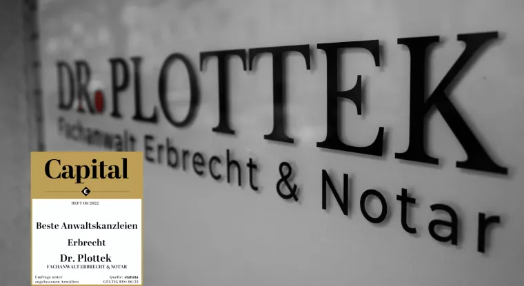 Bild: Bochumer Kanzlei Dr. Plottek unter Deutschlands besten Anwaltskanzleien