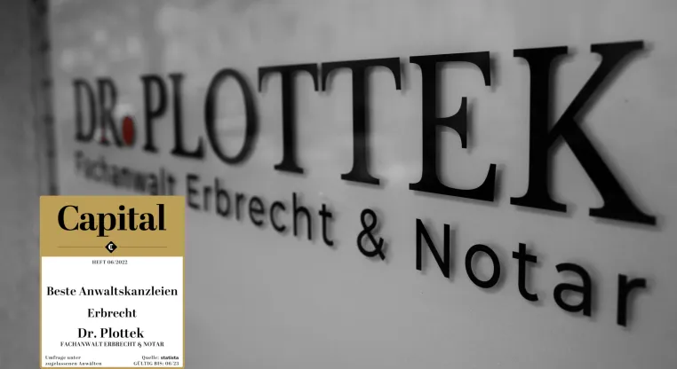 Bochumer Kanzlei Dr. Plottek unter Deutschlands besten Anwaltskanzleien Bild: Bochumer Kanzlei Dr. Plottek unter Deutschlands besten Anwaltskanzleien