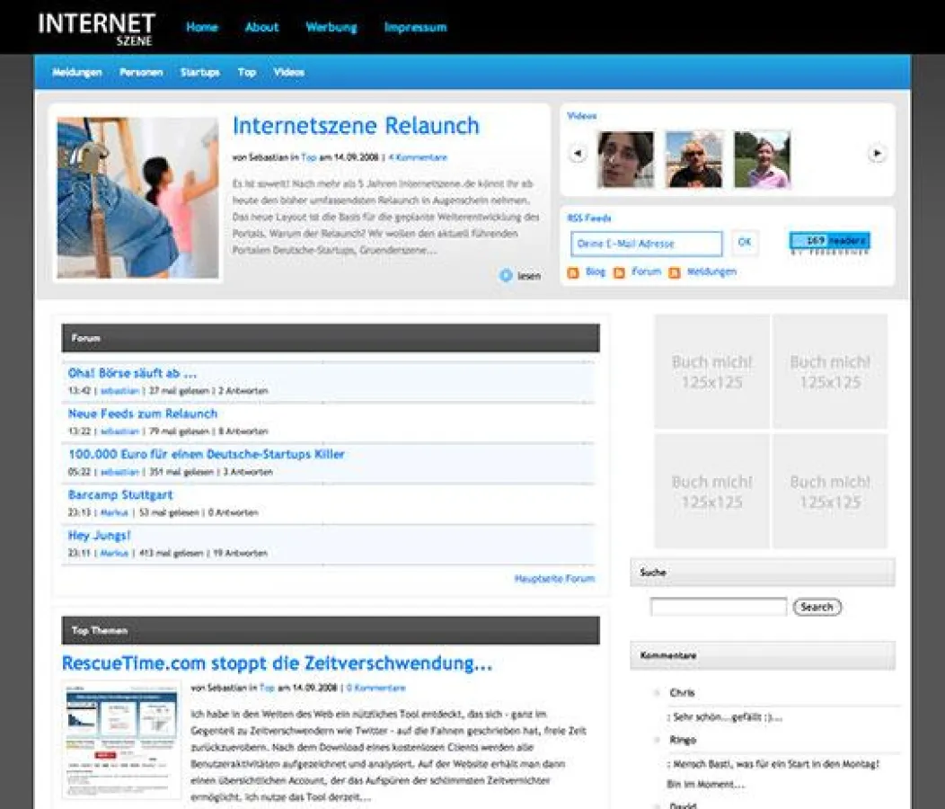 Screenshot: Internetszene.de