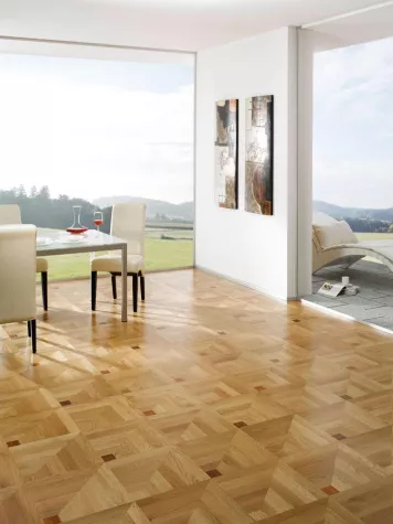 Bild: RUDDA Design-Parkettböden mit grafischer Raffinesse