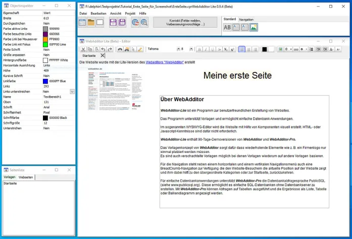 Bild: Neuer kostenloser Webeditor