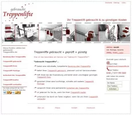 Bild: Gebraucht-Treppenlifte.de: Online-Beratung in Dialogform zum Thema Treppenlift